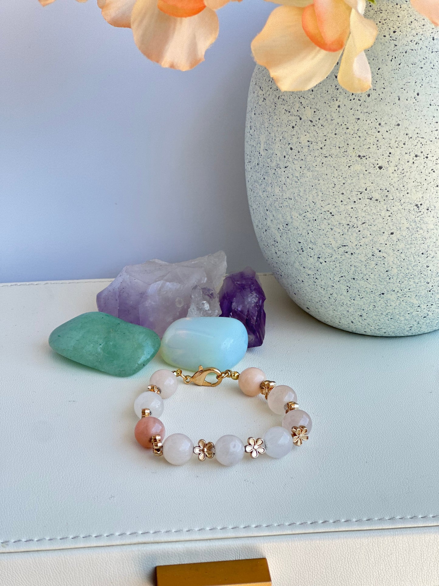 Bracelet in Moonstone Gemstones (Small)