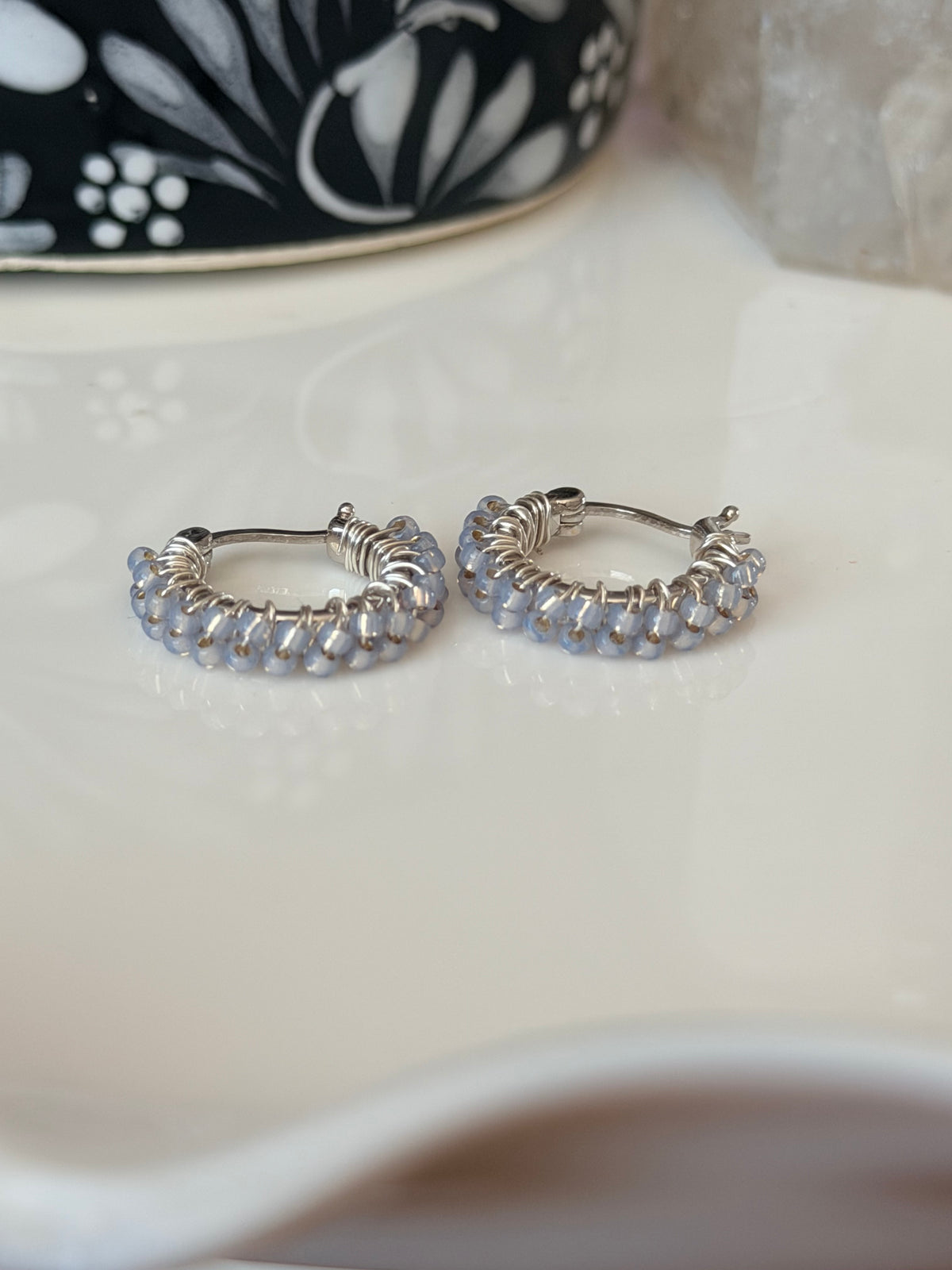 Hoop Earrings in Silver.