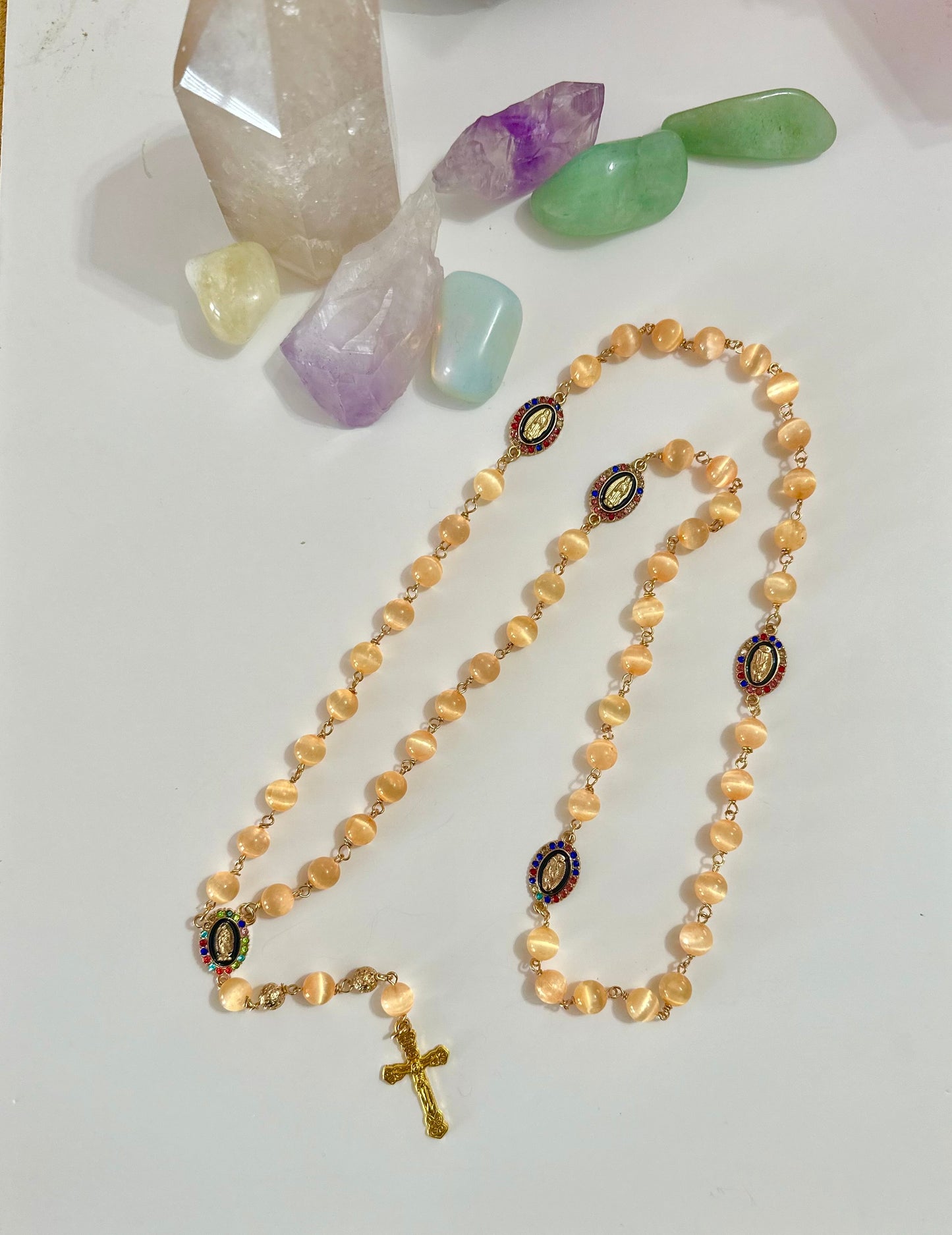 Rosary in Orange/Yellow