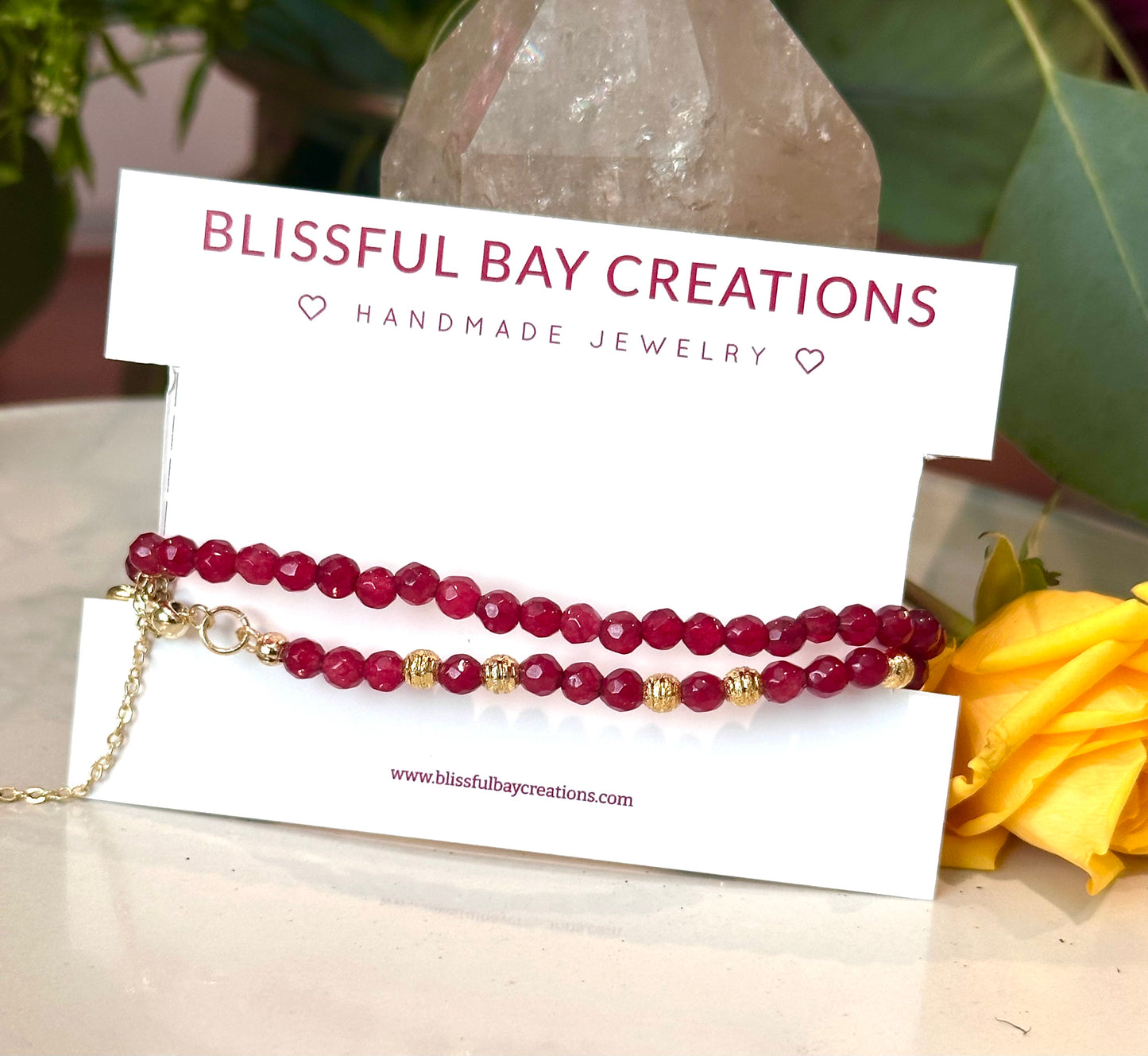 Bracelet Set in Red and Gold