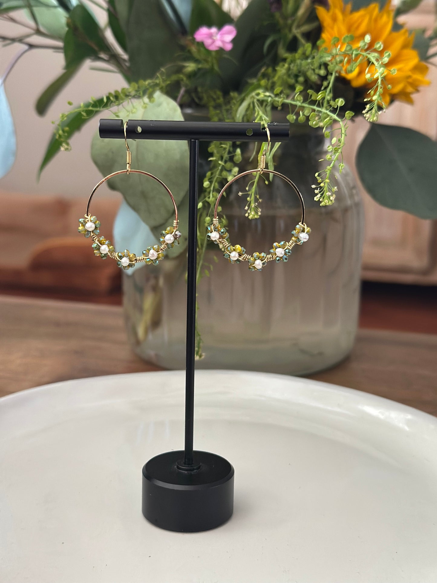 Dangle and Drop Earrings I’m Green and Gold
