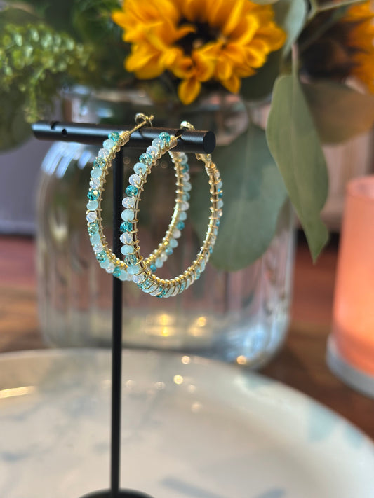 Hoops Earrings in Blue