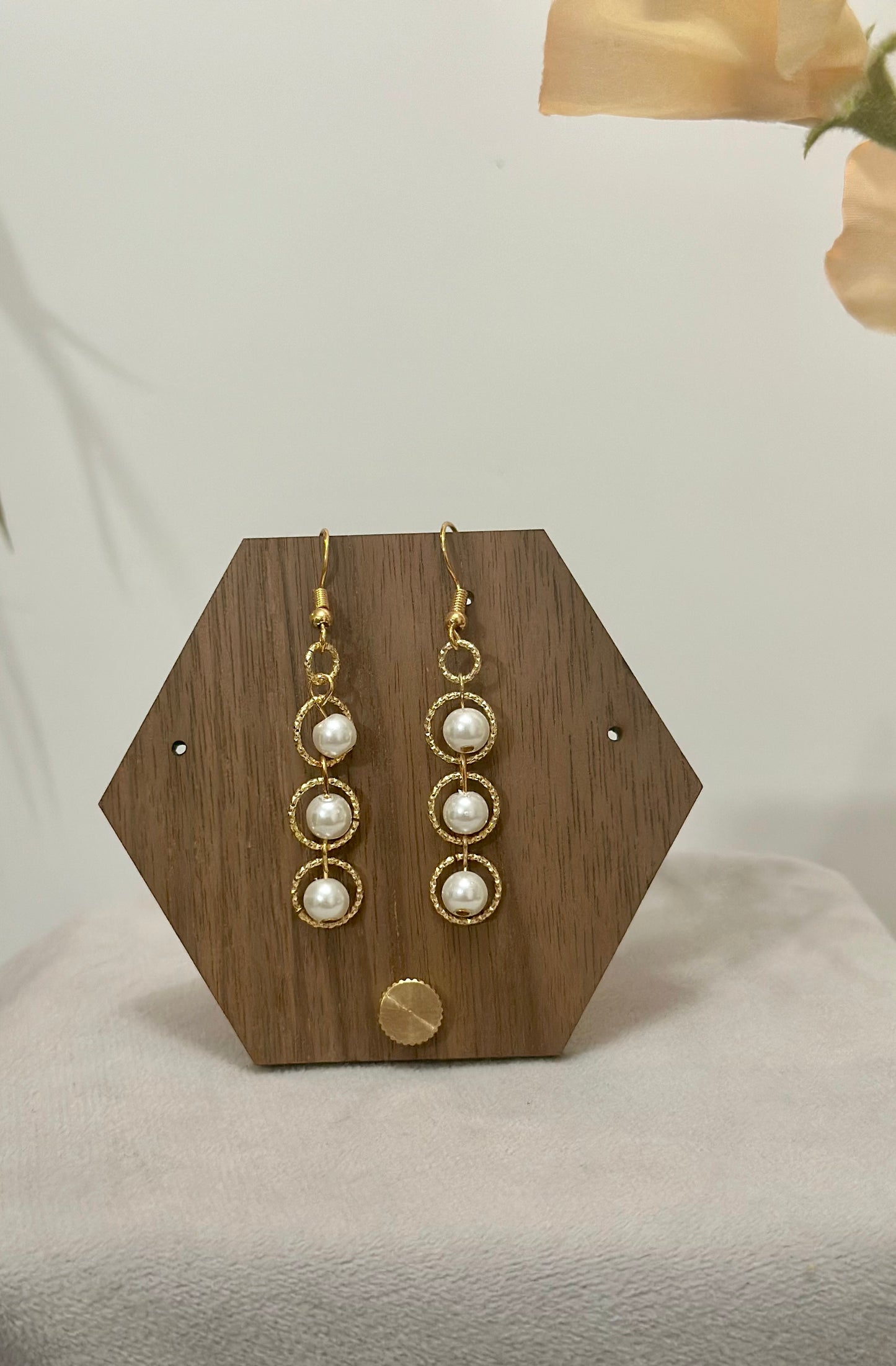 Dangle and Drop Earrings in Ivory.