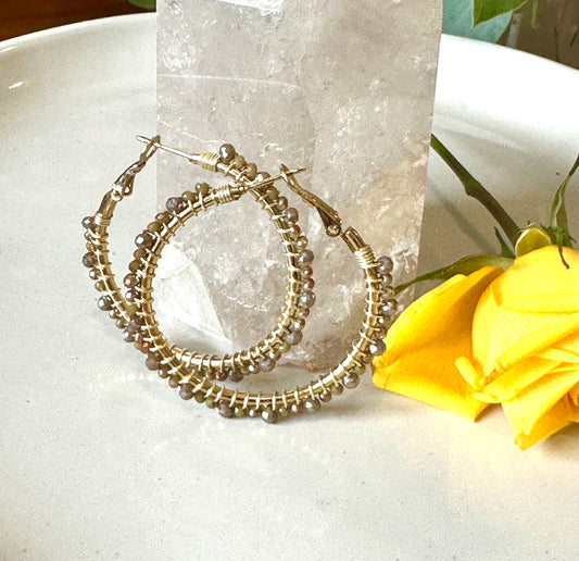 Hoop Earrings in Bronze