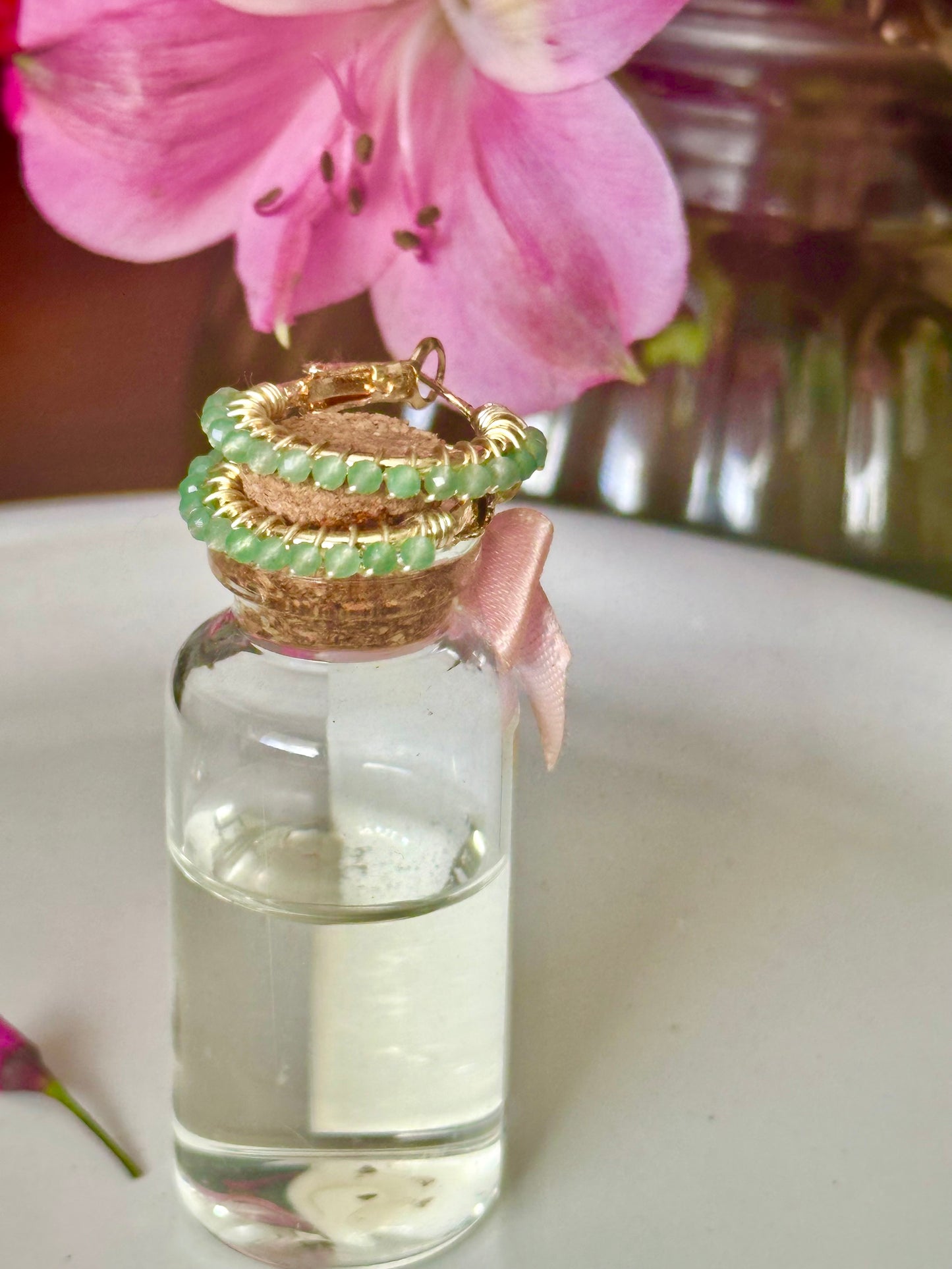 Hoop Earrings in Green (small)