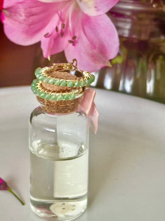 Hoop Earrings in Green (small)