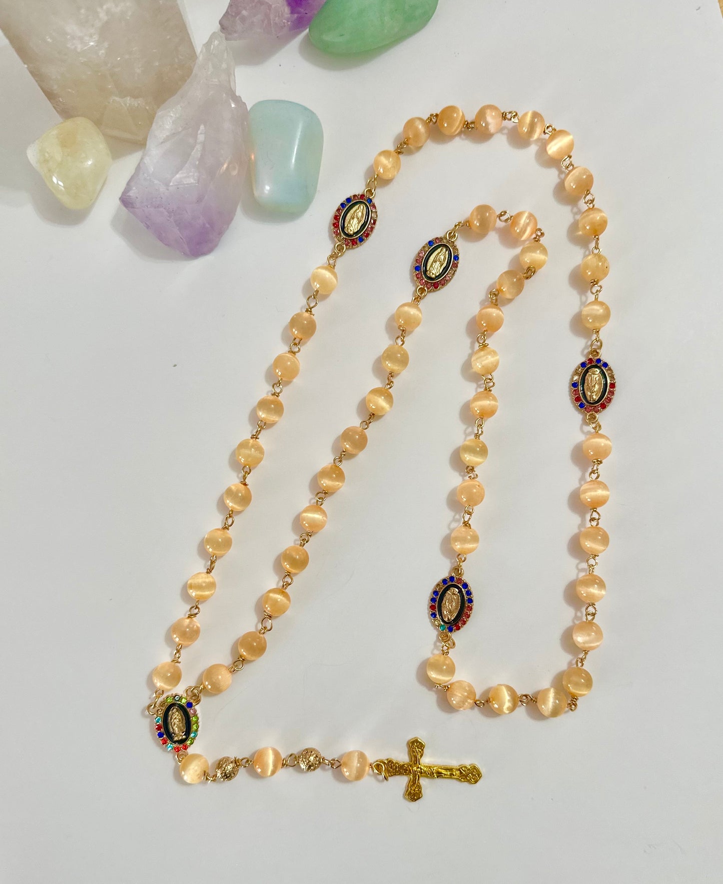 Rosary in Orange/Yellow