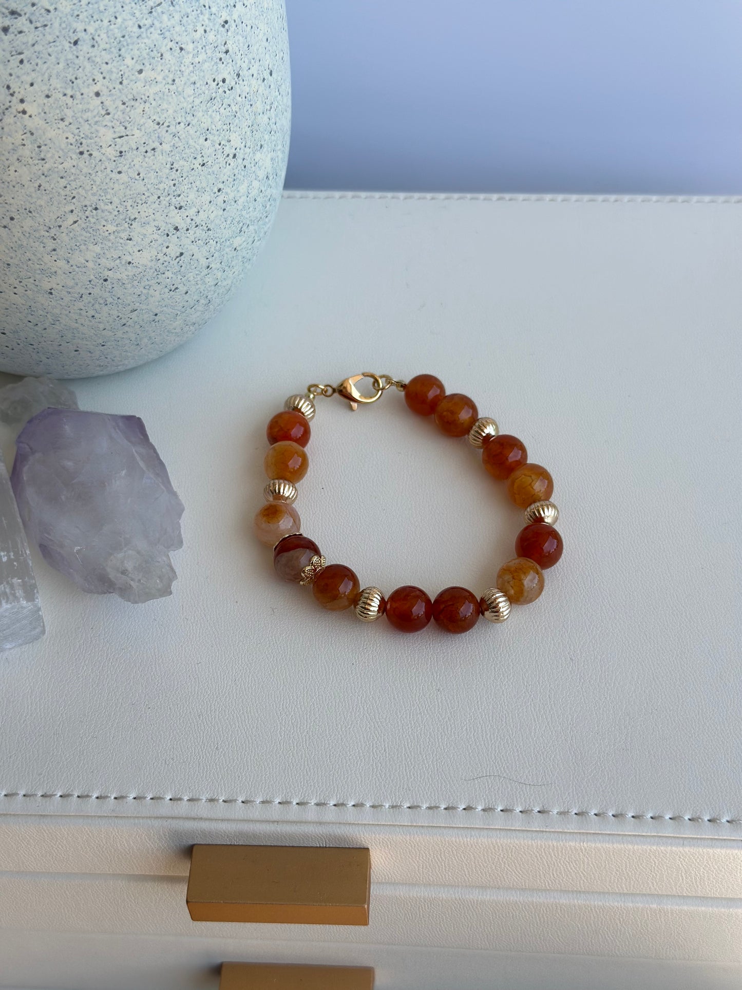 Bracelet in Natural Brown Gemstones