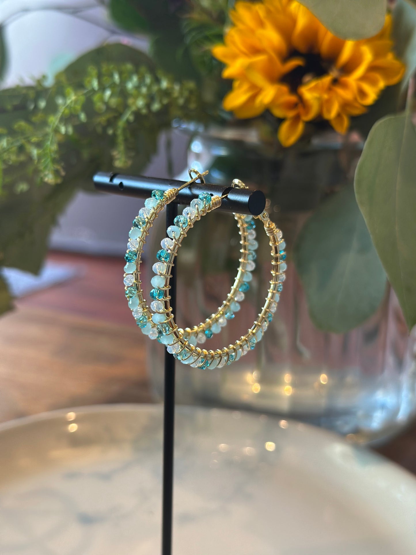 Hoops Earrings in Blue