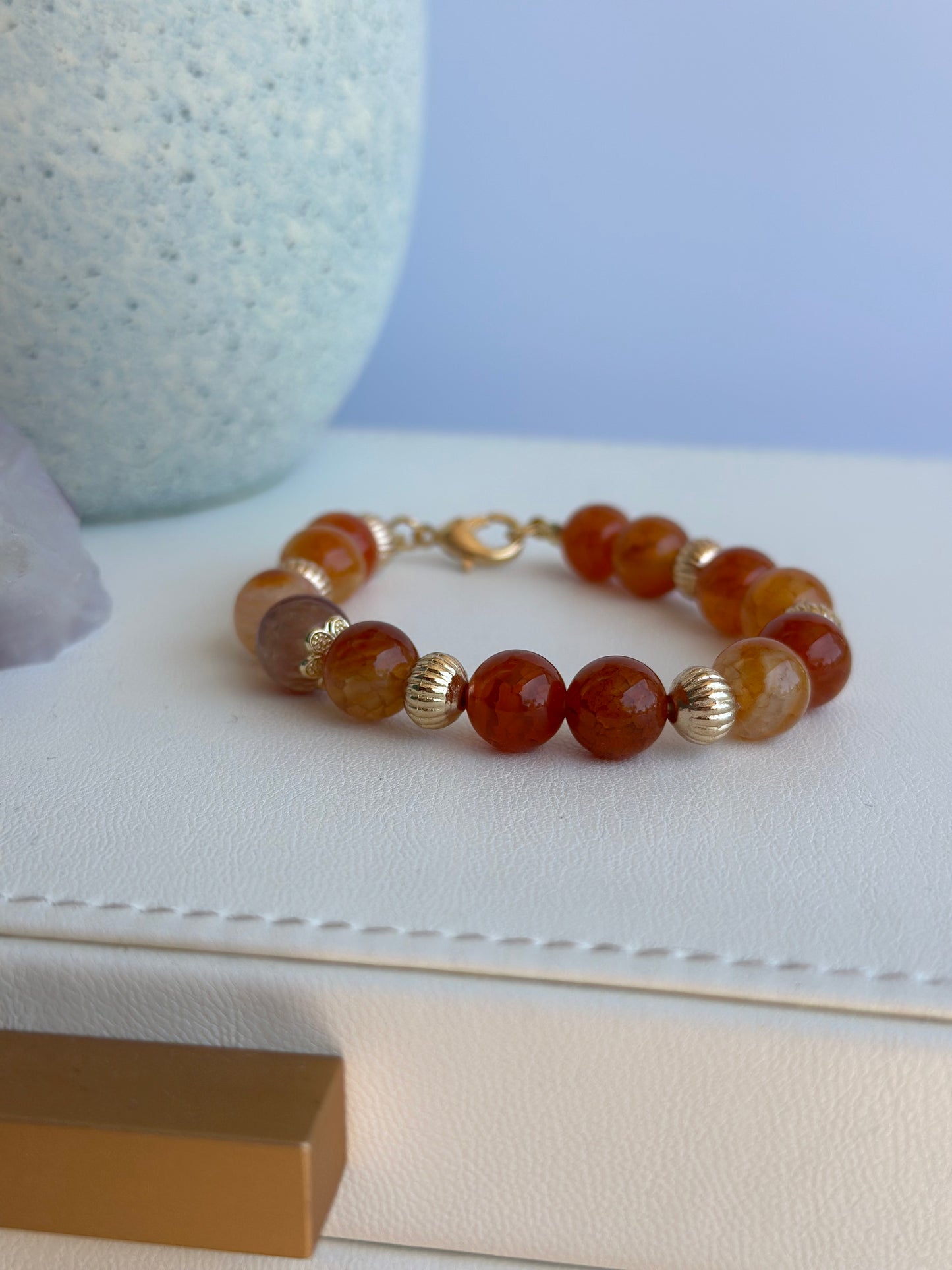 Bracelet in Natural Brown Gemstones