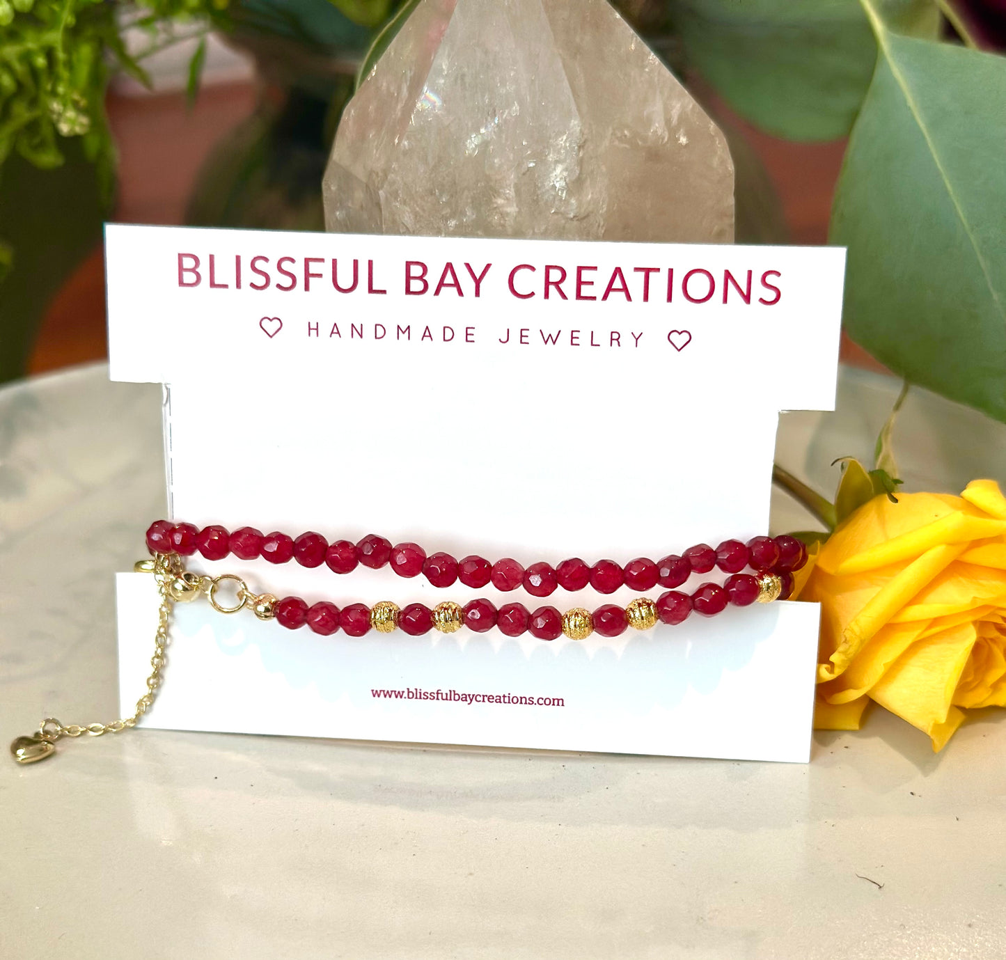 Bracelet Set in Red and Gold