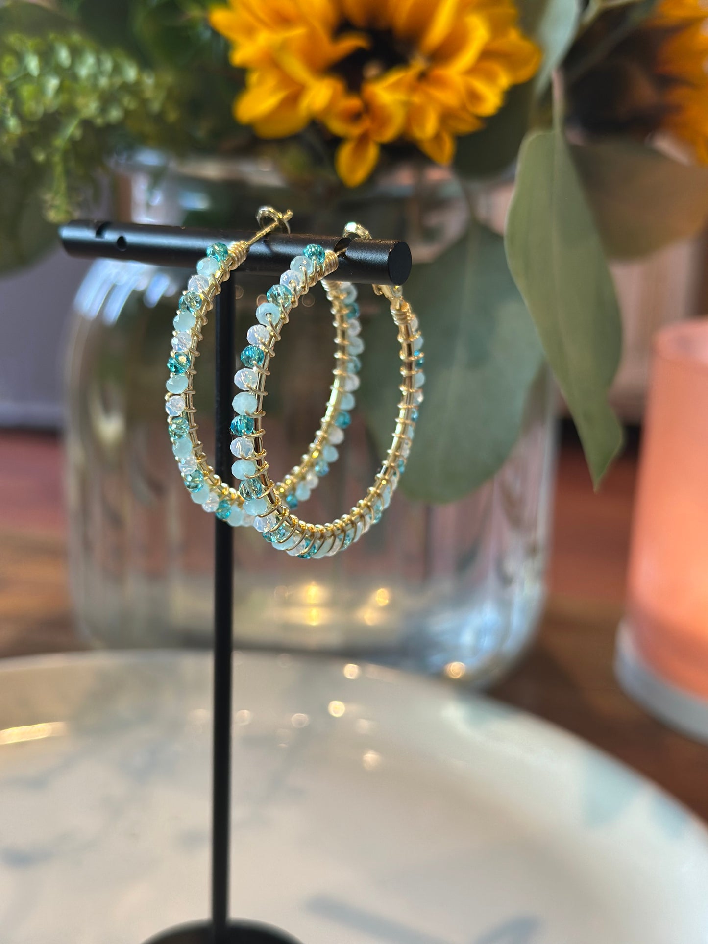 Hoops Earrings in Blue
