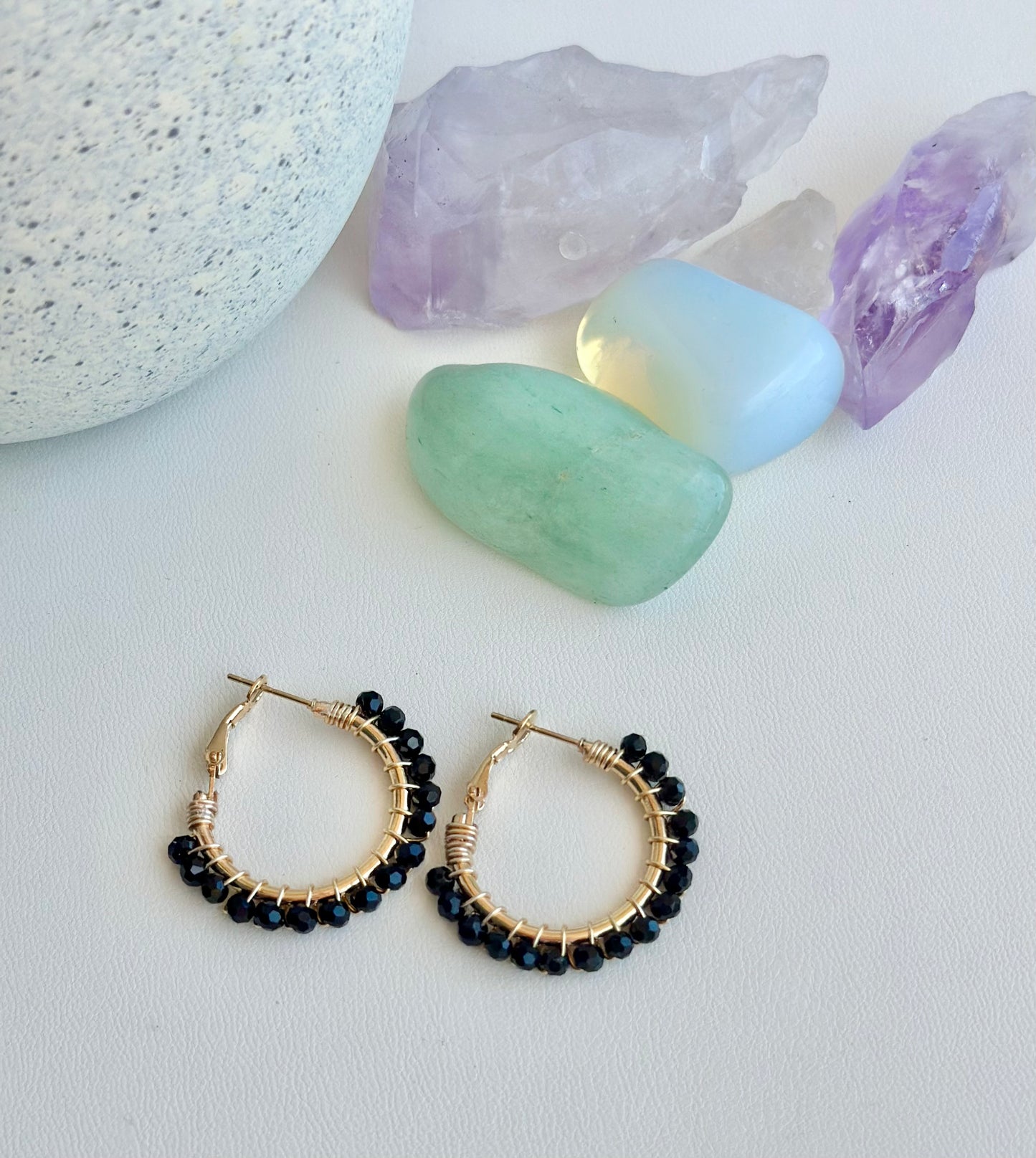 Hoop Earrings in Black