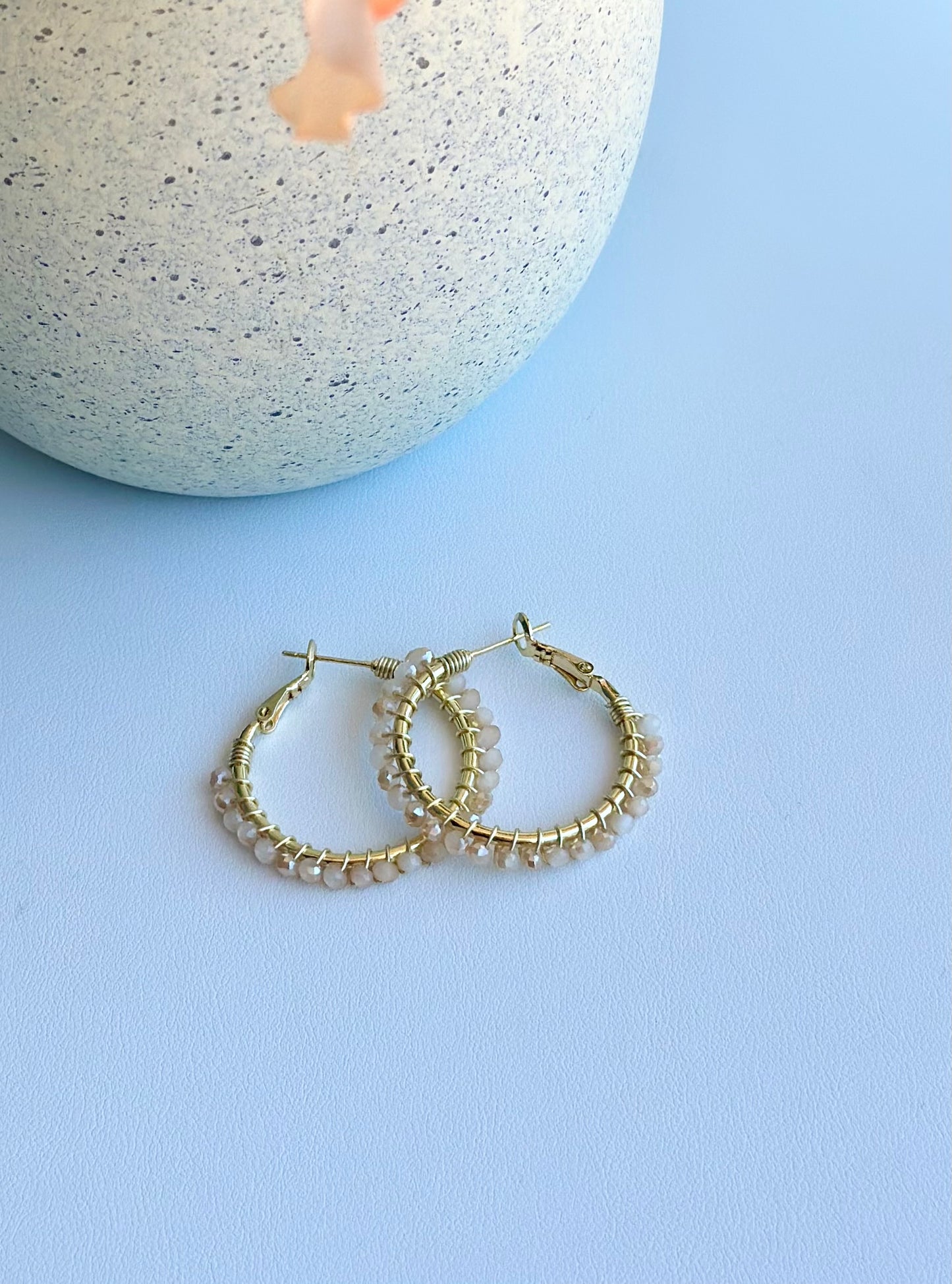 Hoop Earrings in Yvory