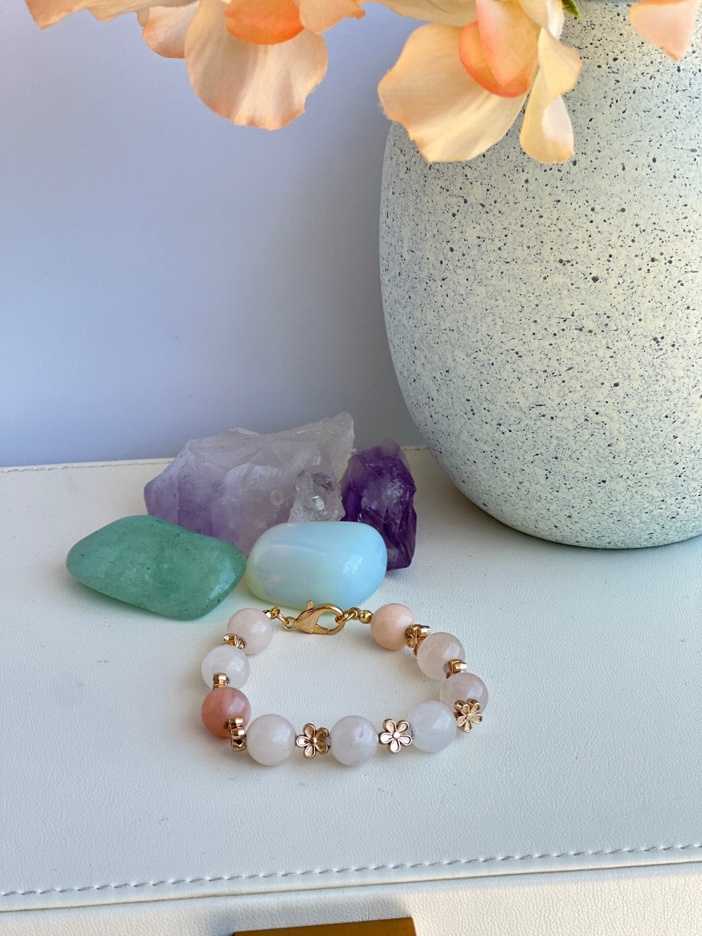 Bracelet in Moonstone Gemstones (Small)