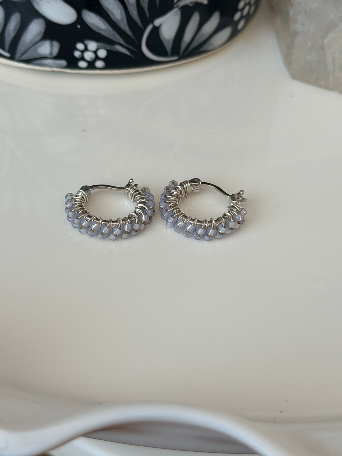 Hoop Earrings in Silver.