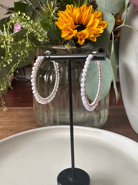 Hoop Earrings in Lilac