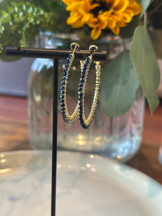 Hoop Earrings in Blue
