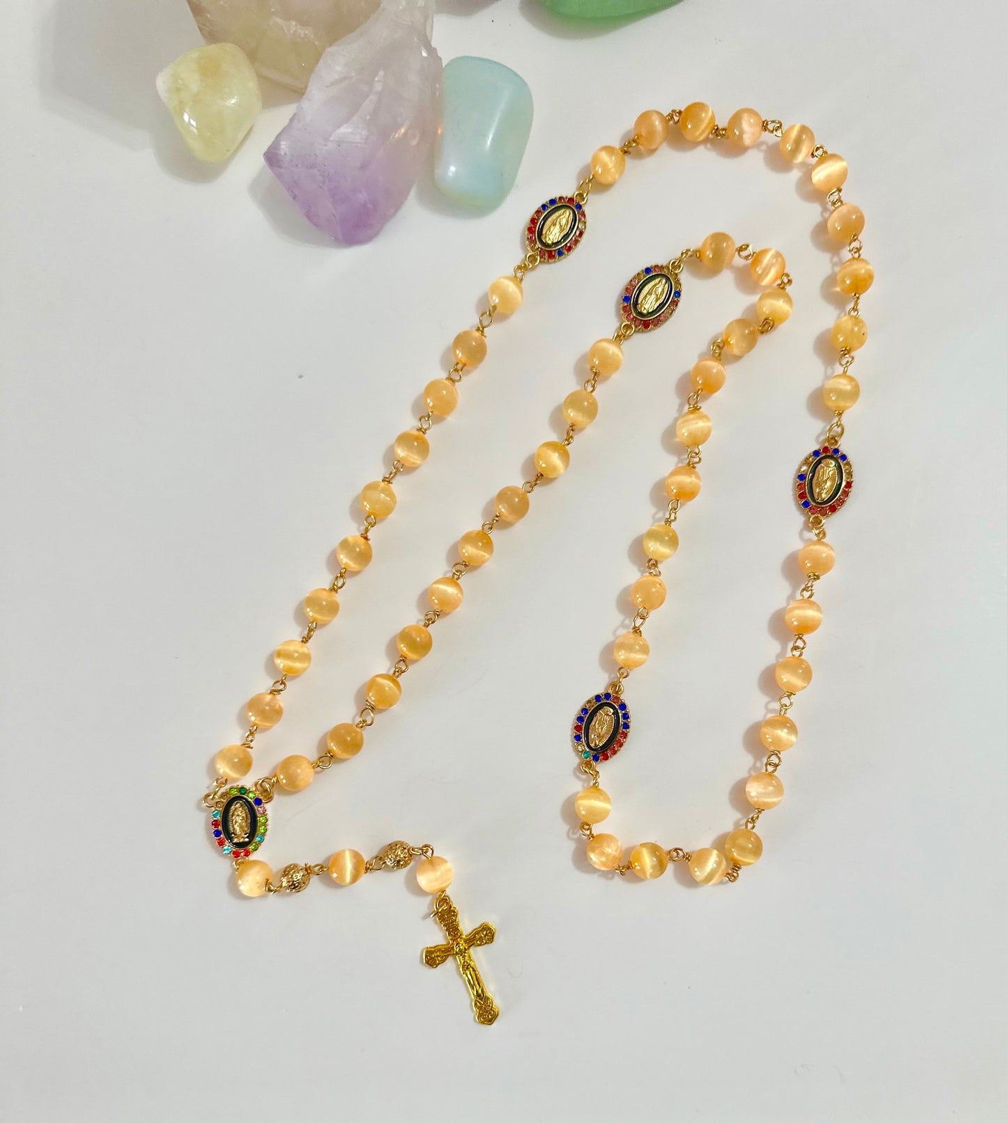 Rosary in Orange/Yellow