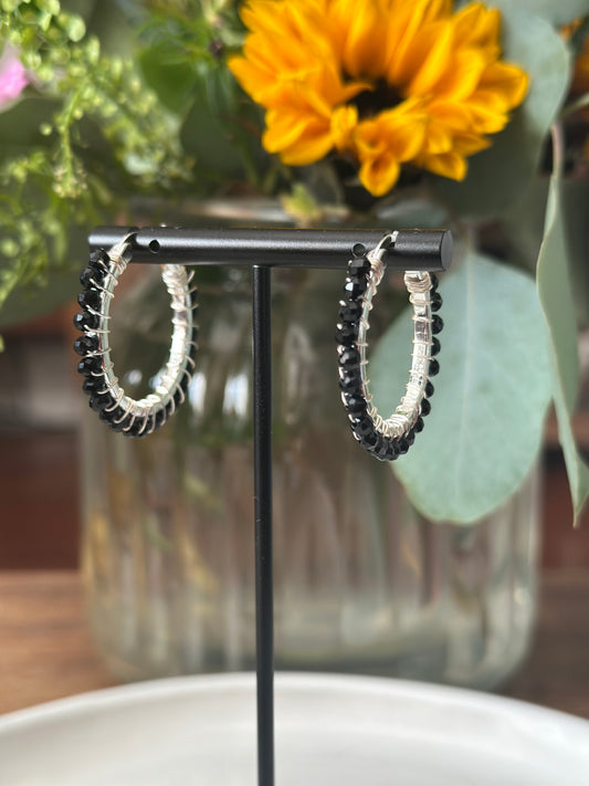 Hoop Earrings in Black