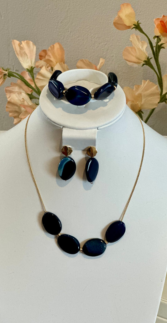 Jewelry Set (3 Pieces) in Blue